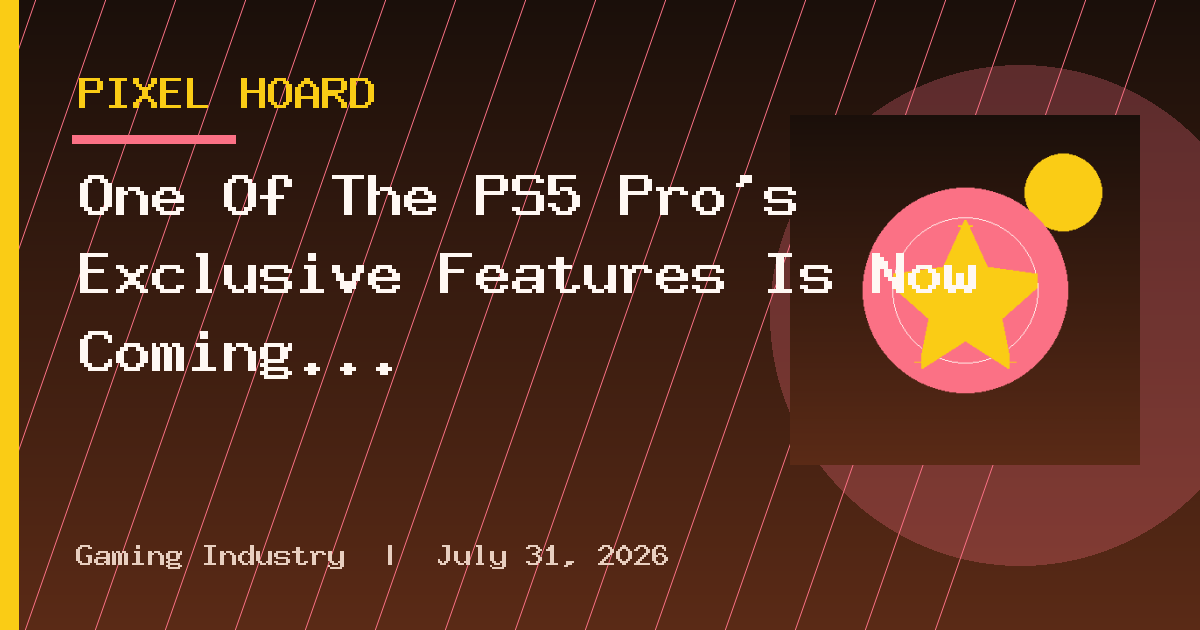 One Of The PS5 Pro's Exclusive Features Is Now Coming To PS5, Kind Of