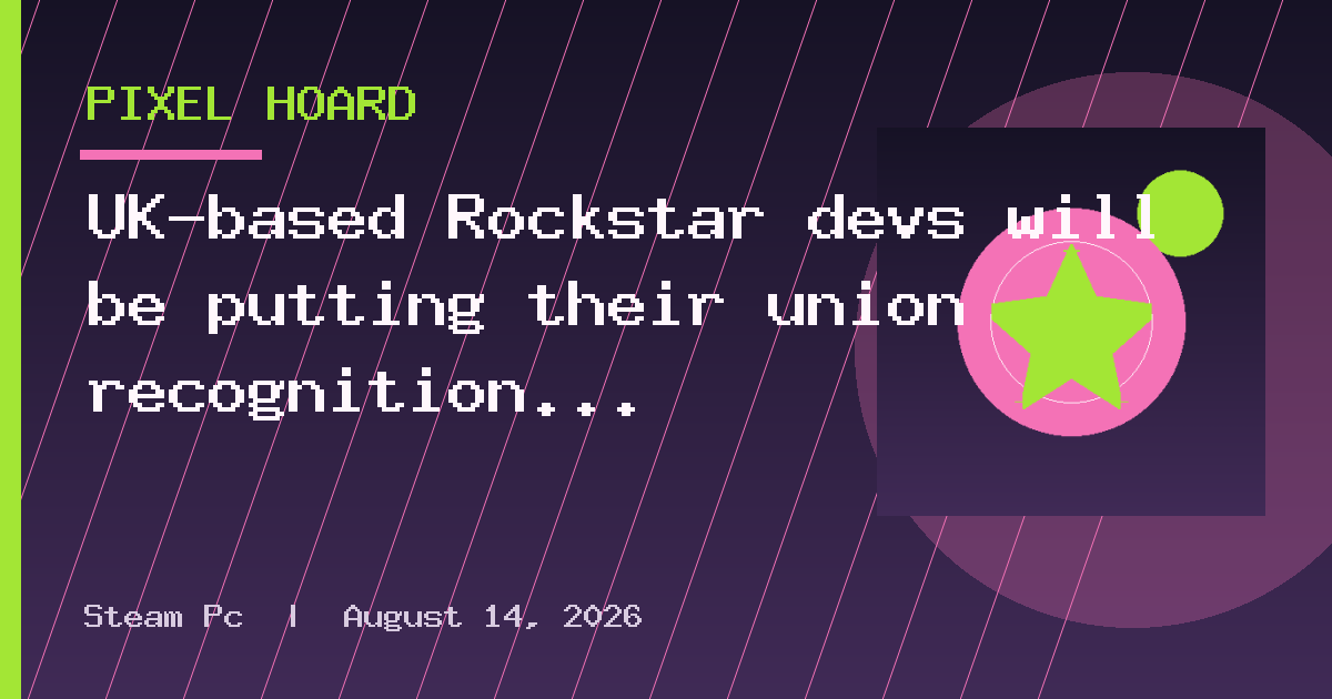 UK-based Rockstar devs will be putting their union recognition to a vote during